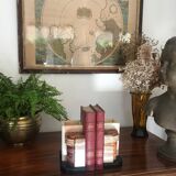 Pair of Art Deco marble book clamts