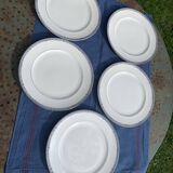5 large vintage royal bone china dinner plates