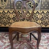 Set of 8 Louis Philippe cane chairs - caned in oak