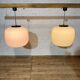 Pair of huge 1970 pendant lights