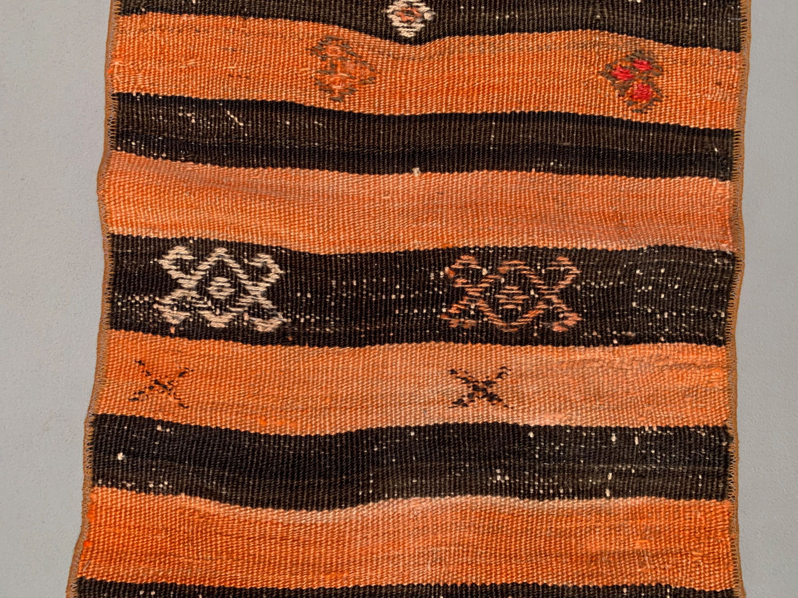 Old Turkish narrow Kilim Runner 184x39 cm shabby chic, vintage kelim