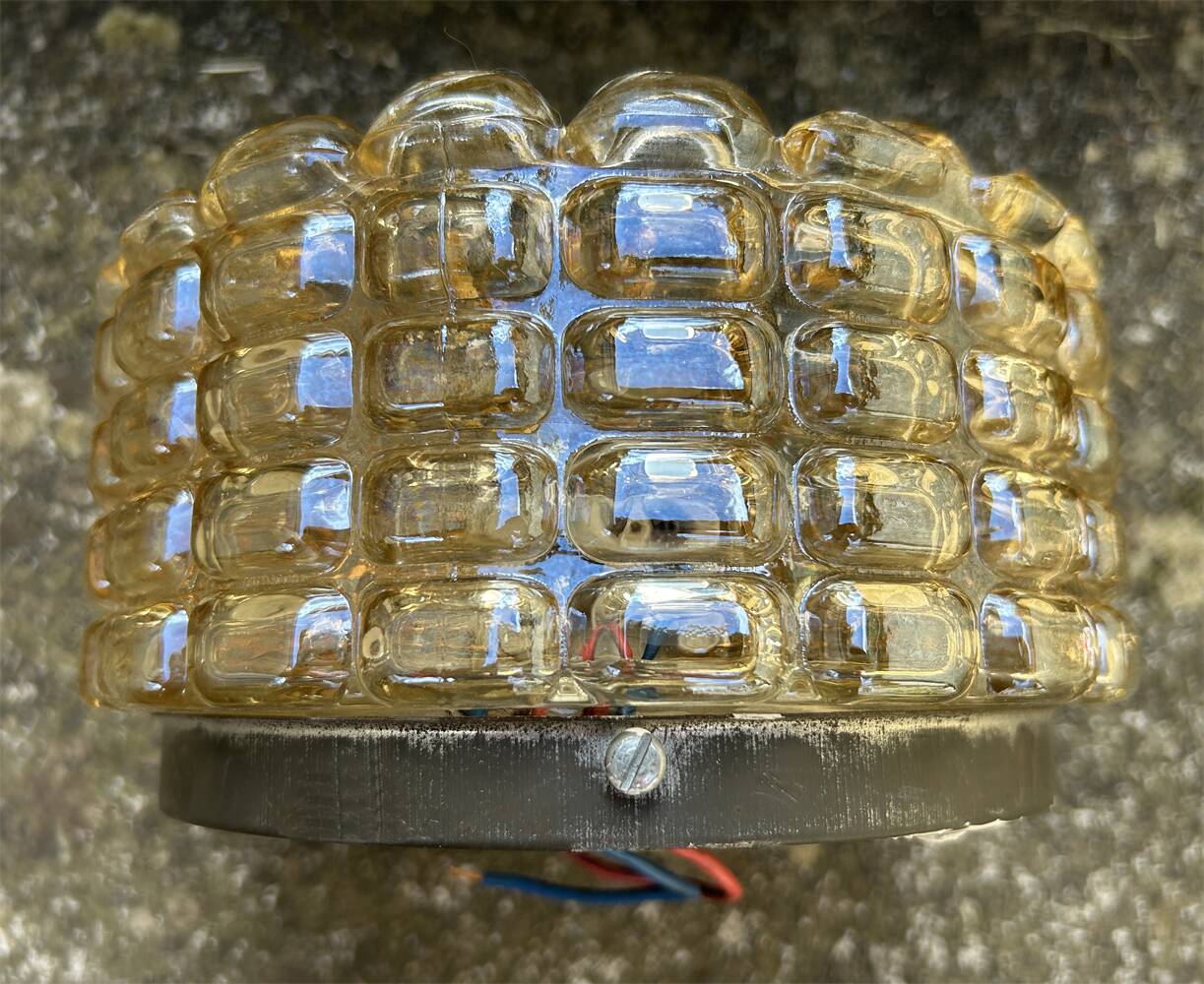 Space Age round wall lamp designed by Alois Gangknofner for Erco Leuchten, Germany, 1960s.