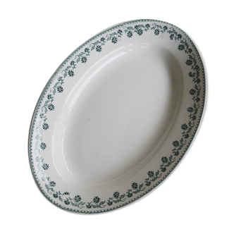 Plat ovale de présentation  en Terre de fer, Moulin des Loups, modèle Georgette