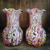Colored glass vases