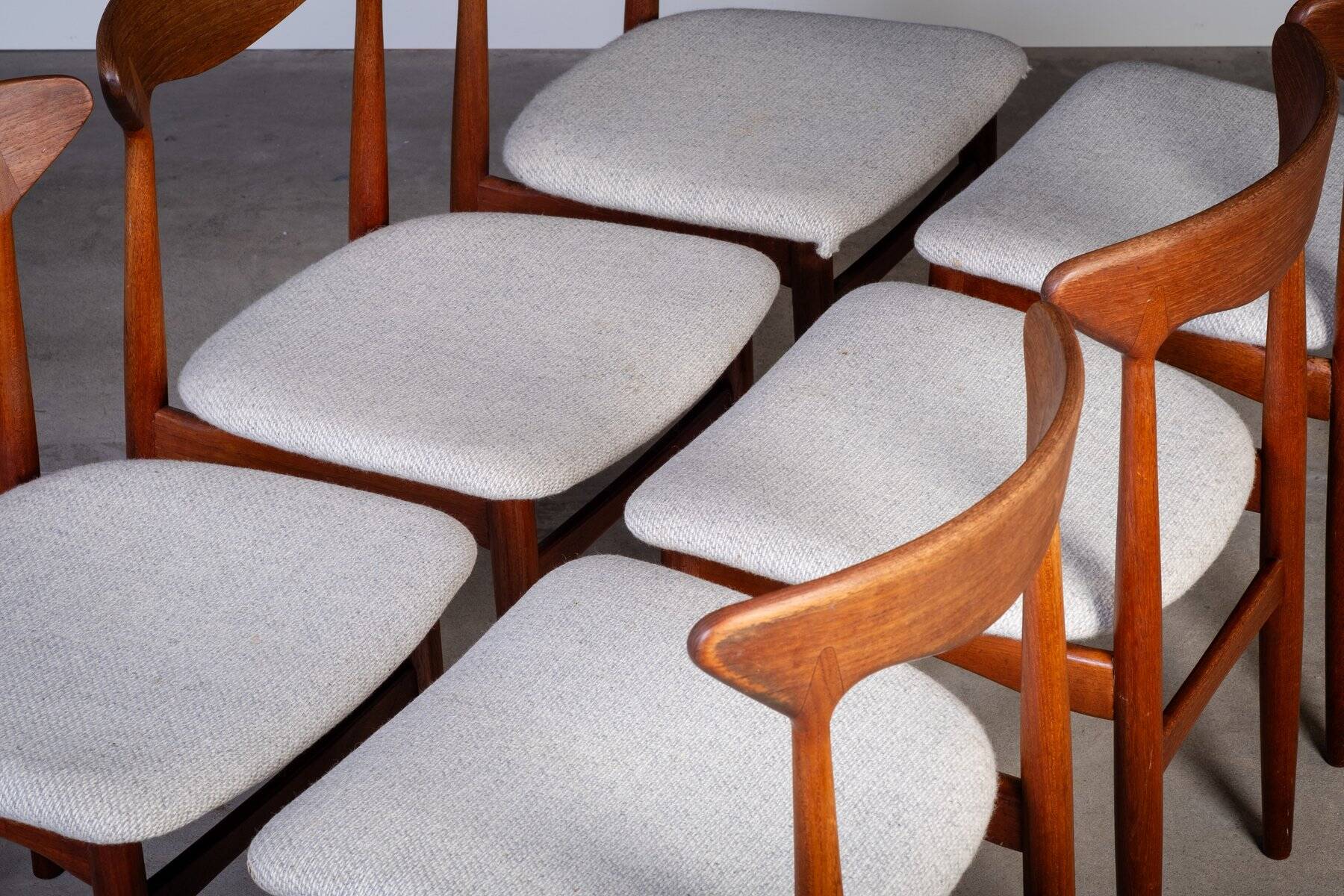 Vintage Teak Dining Chairs from Slagelse Møbelfabrik, Denmark, 1960s, Set of 6