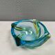 Beautiful ashtray in multicoloured glass. We guess Italy, 1980s.