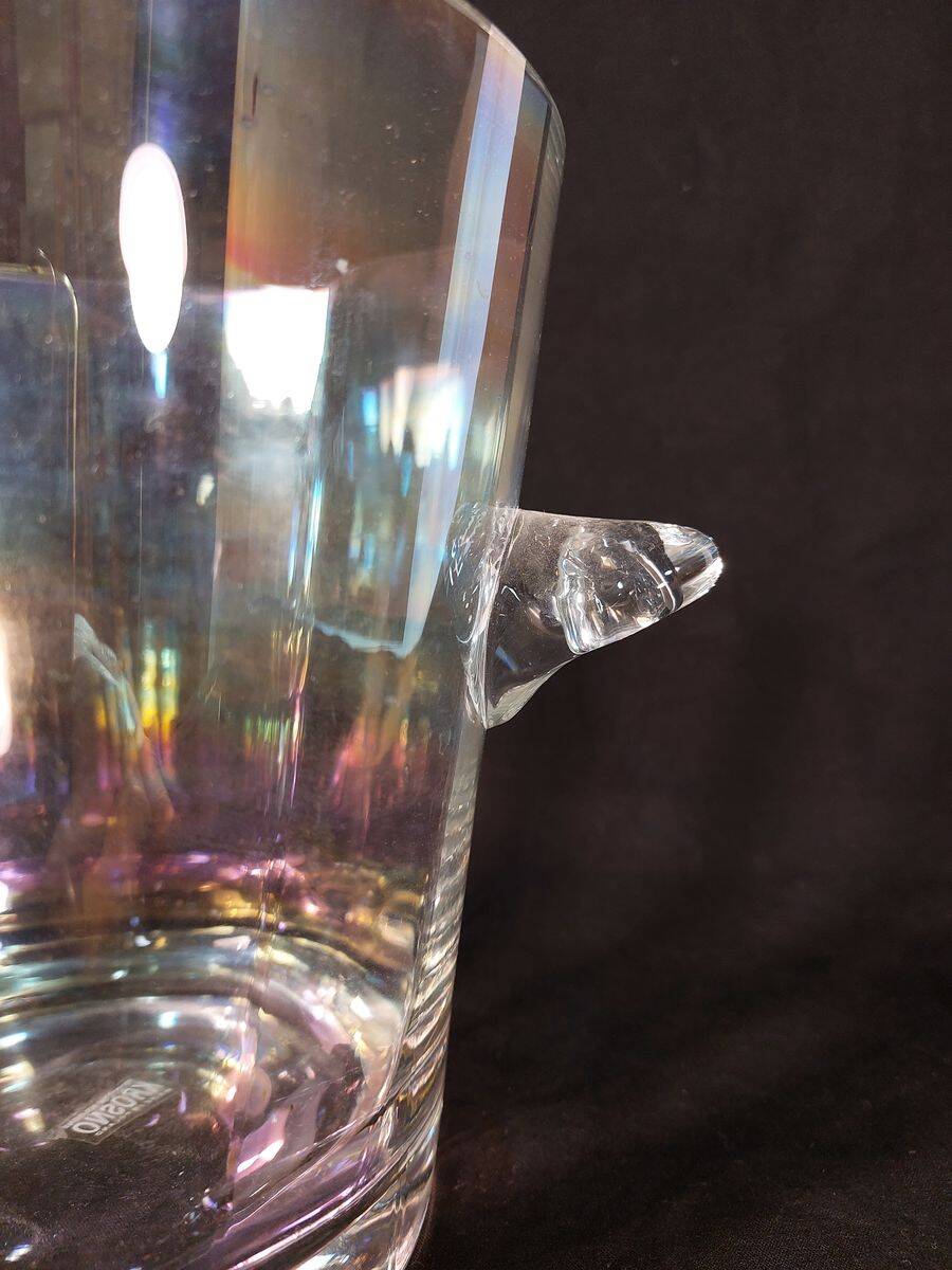 Krosno signed crystal champagne bucket - Poland