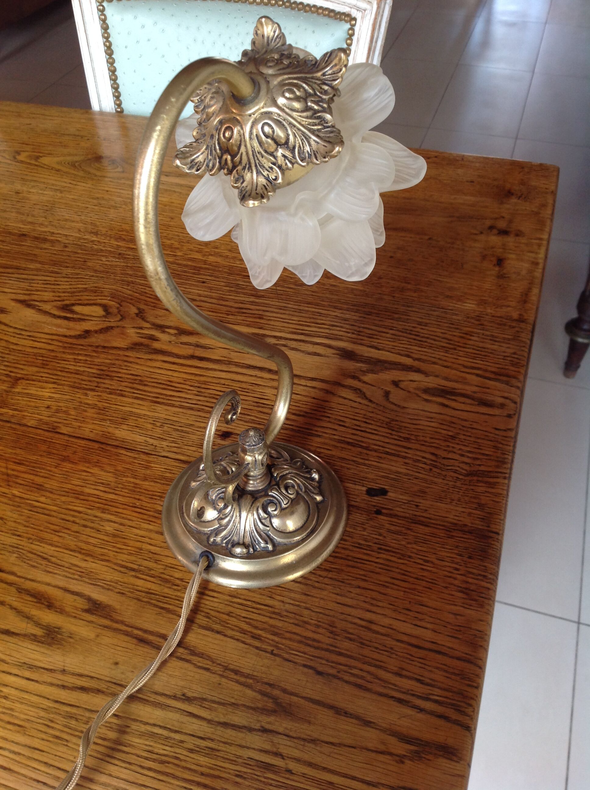 Lampe en laiton, vers 1900