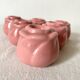 6 bougeoirs boutons de roses, années 80
