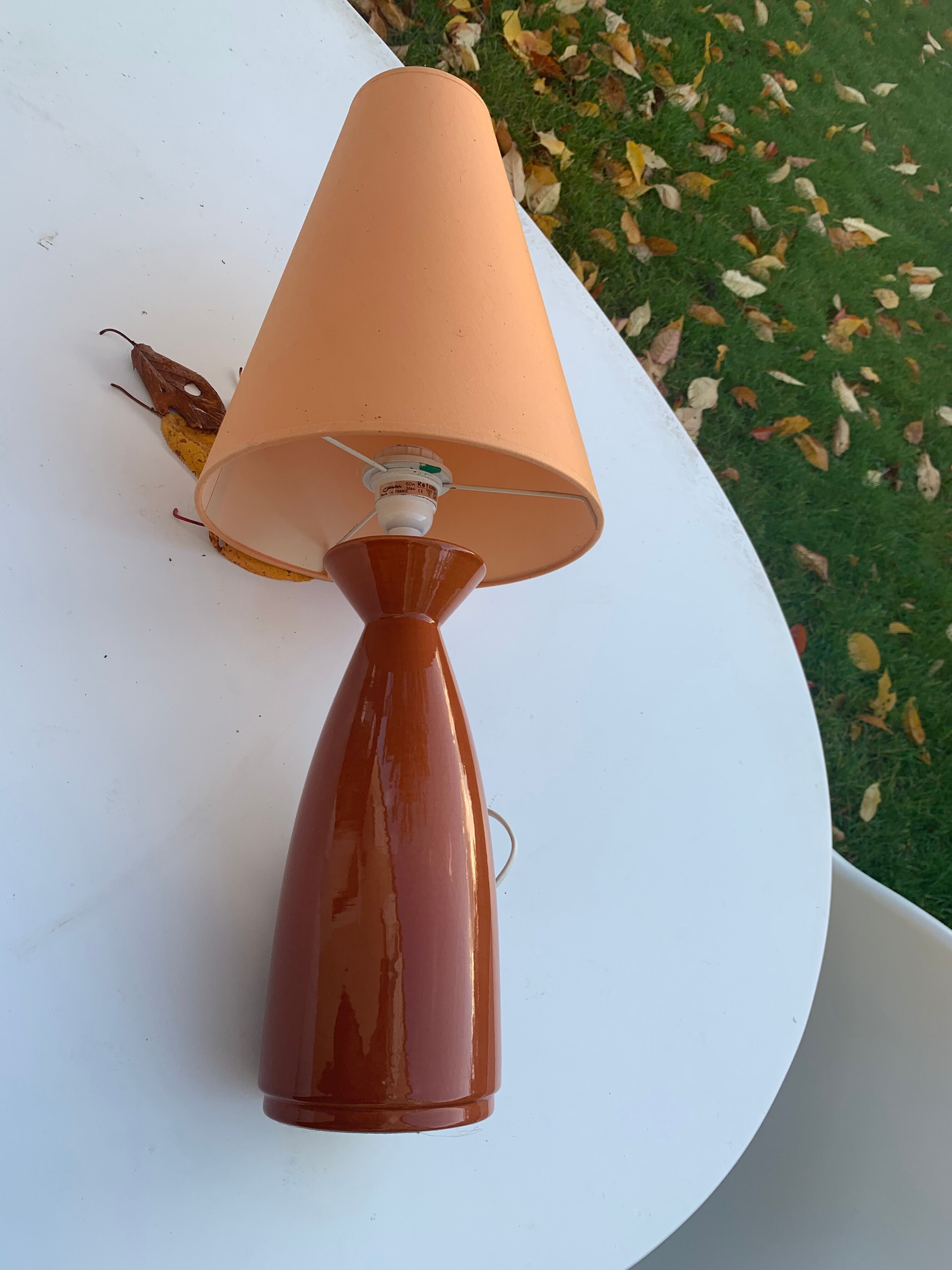 Albret lamp in ceramic glazed terracota vintage and design