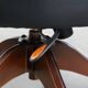 Chaise de bureau en cuir de vachette noir de style anglais