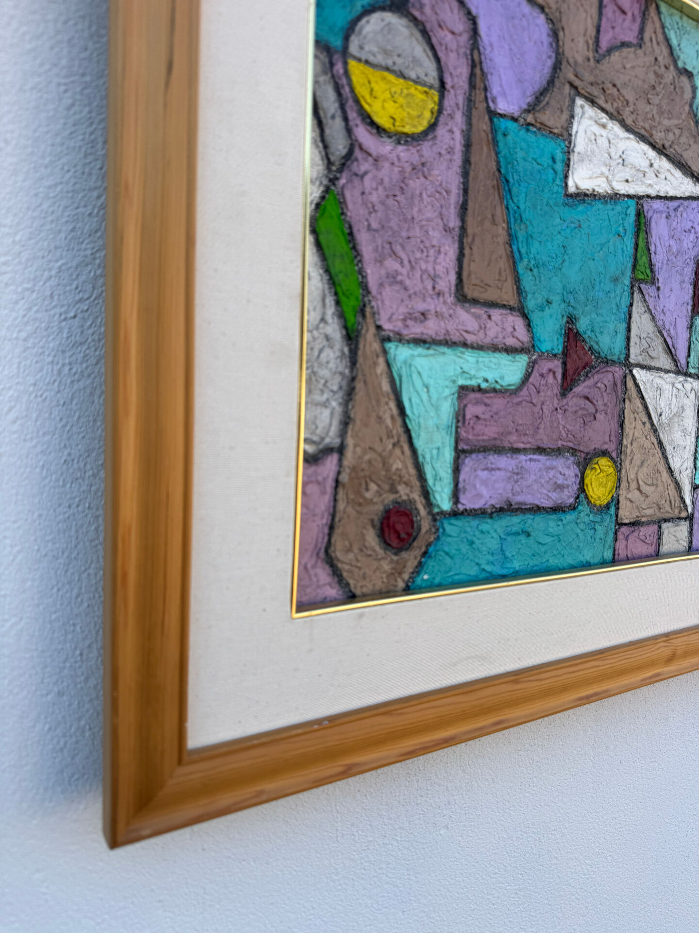 Abstract geometric coloured painting