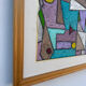 Abstract geometric coloured painting