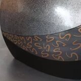 Steuler black ceramic geometric vase