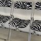 6 zebra folding chairs