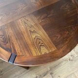 Table ronde en orme scandinave 2 rallonges