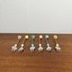Rare and original Set of 6 Memphis dessert forks, Japan, 1980/90