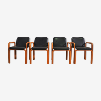 Chaises de pillini furniture, 1970s, set de 4