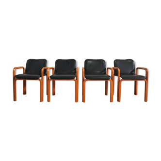 Chaises de pillini furniture, 1970s, set de 4