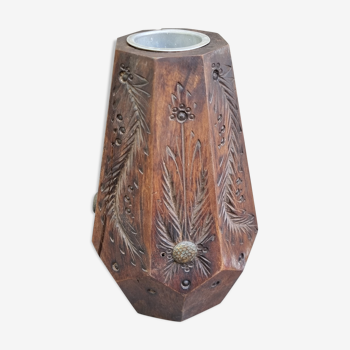 Wooden vase folk art