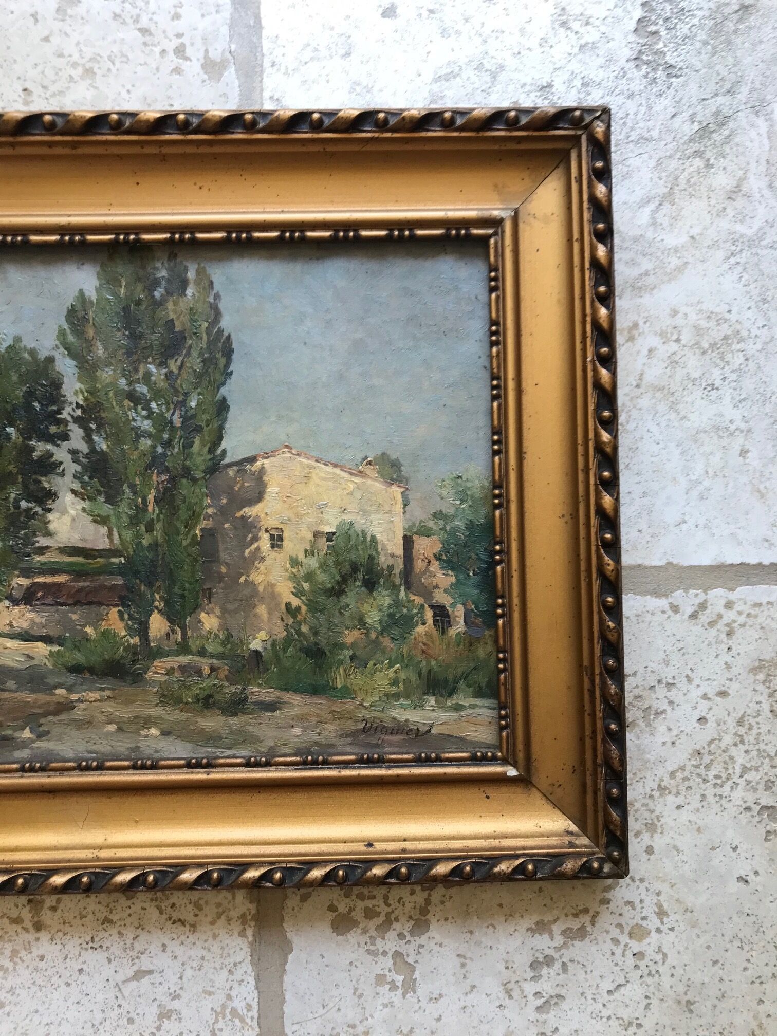 Tableau fortuné viguier paysage provençal