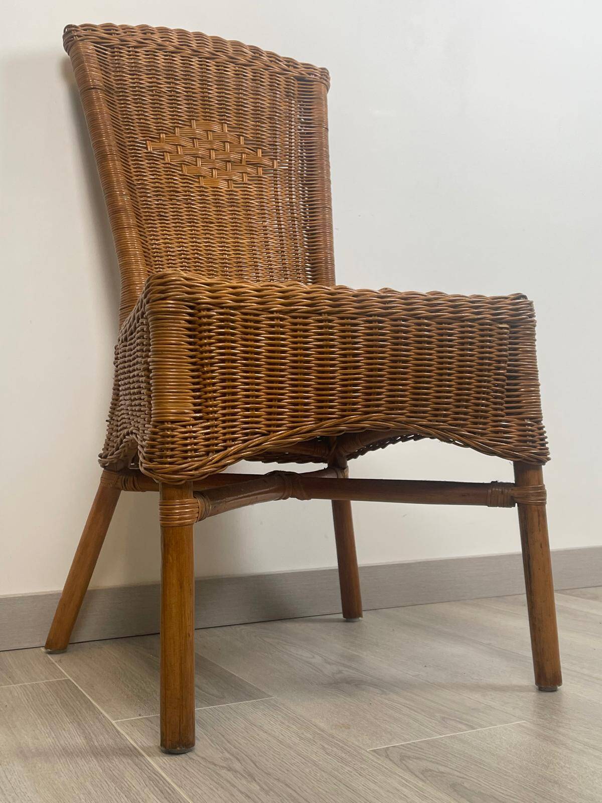 Vintage Rattan Lounge Chair (3 available)