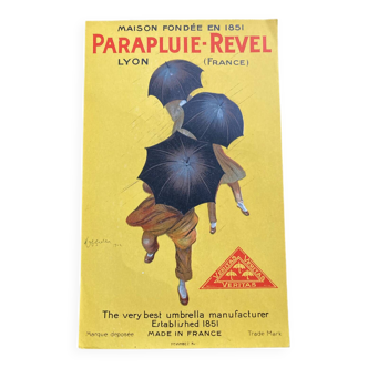 Affiche originale lithographie parapluie-revel de leonetto cappiello