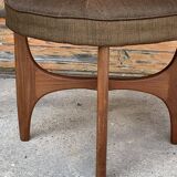 Mid-century ottoman in brown teak by Kofod Larsen for G-Plan, Denmark, 1960s.