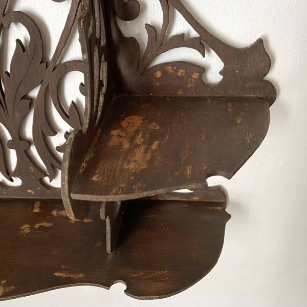 étagère murale ancienne Napoléon III en bois ajouré