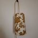 Vintage 1960s floral fabric portable lamp
