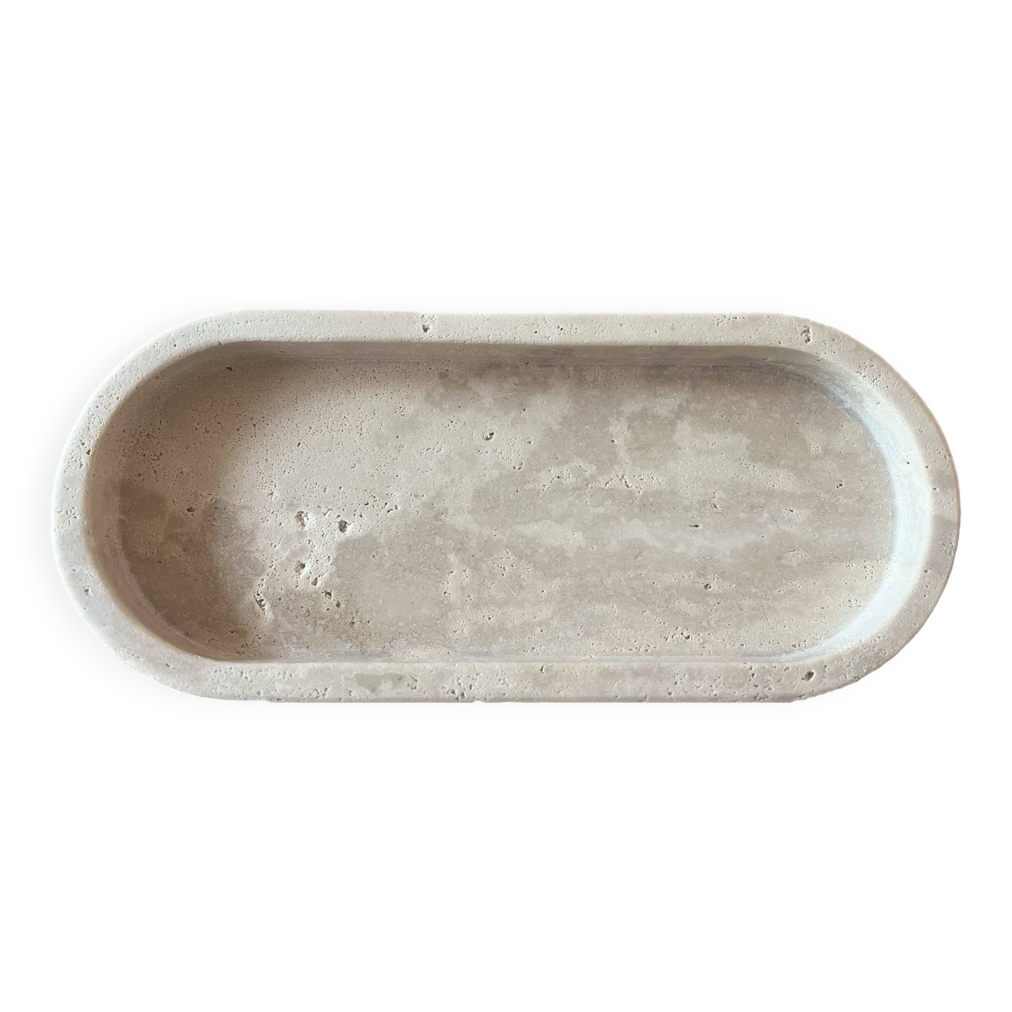 Pocket tray decorative oblong travertine oval tray decorative raw travertine