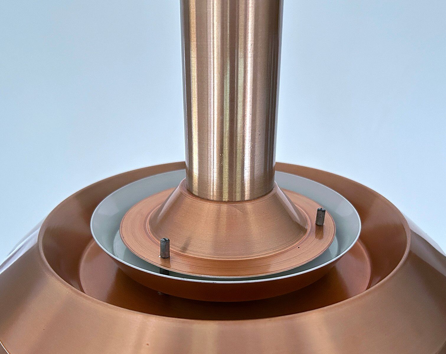 Mid-century modern Danish copper pendant light, 1970s