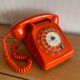 Vintage Socotel orange dial phone, 1971