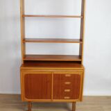 Vintage teak multifunctional bookcase 1960 DK