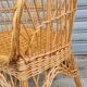 Fauteuil en rotin et osier vintage
