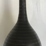 Vase in glazed ceramic with brown and brown striped design by asa sélection