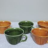 5 coffee or tea cups signed Longchamp