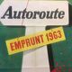Affiche originale emprunt autoroute 1963 René Ravo