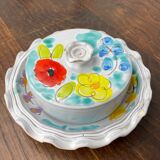 Vallauris ceramic corolla butter dish