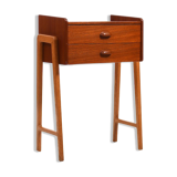 1950s Danish Teak and Oak Side Table / Chest of Drawers