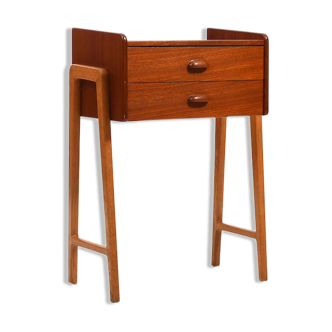 1950s Danish Teak and Oak Side Table / Chest of Drawers