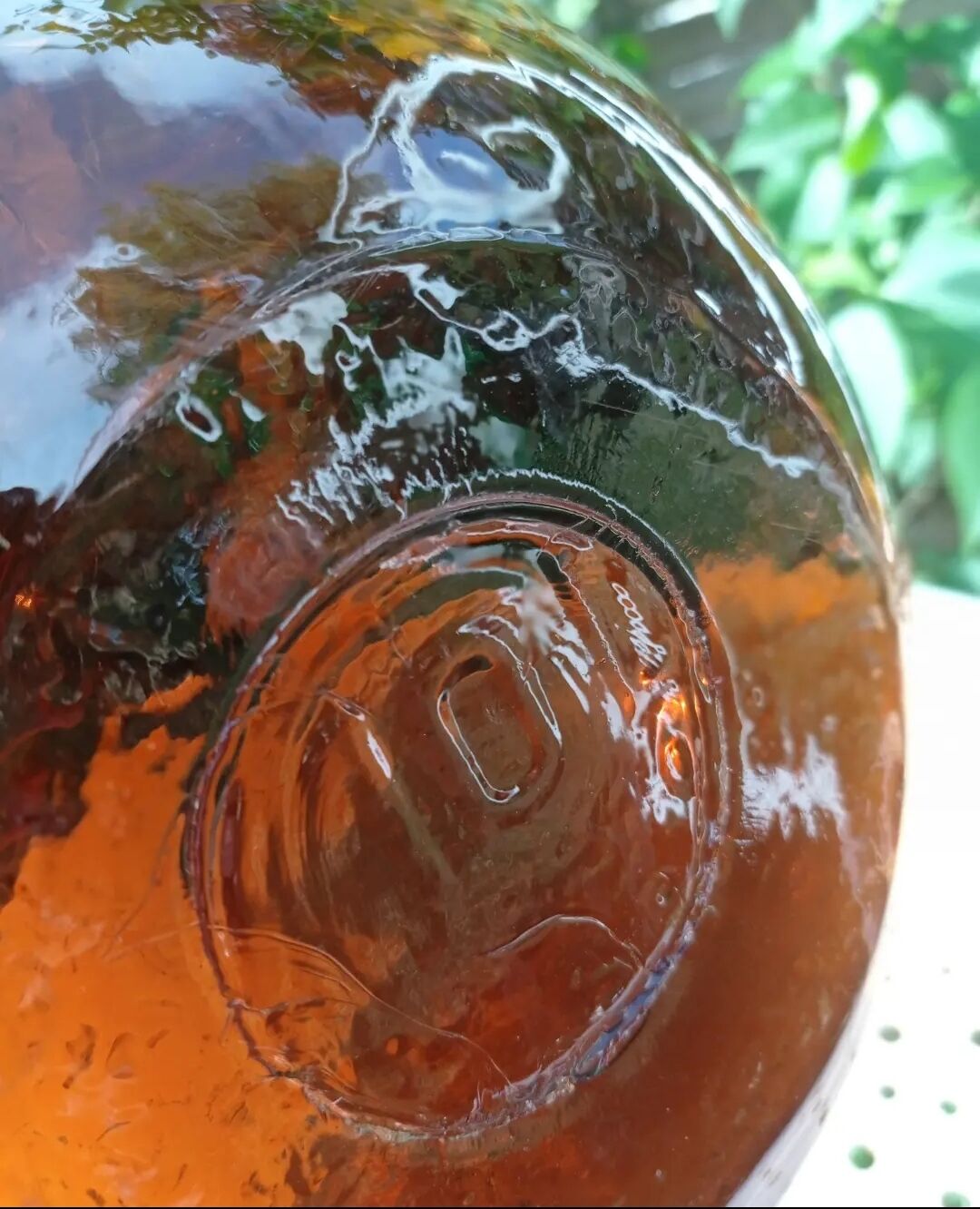 Dame jeanne 10 litres  en verre ambré