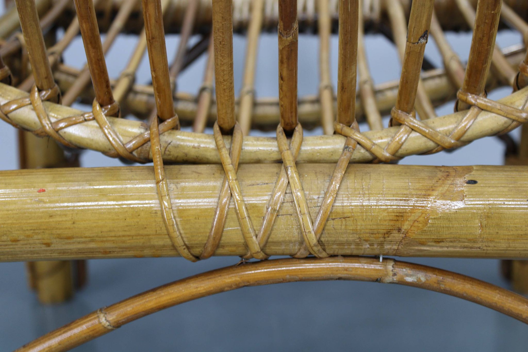1950s “French Riviera” Rattan Armchair, Italy
