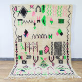Handmade tribal berber carpet 263 x 152 cm