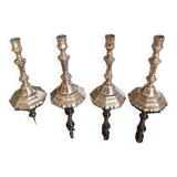 Louis XV chiseled bronze candlesticks