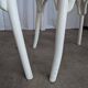 Ensemble de 6 chaises de salle à manger vintage en bois courbé blanc / fauteuil de style Thonet des années 1970