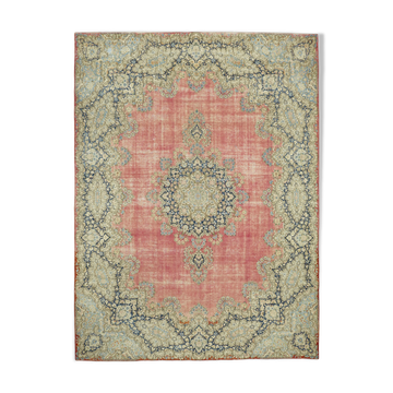 Hand-Knotted Persian Antique 1970s 336 cm x 454 cm Beige Wool Carpet