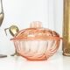 Vintage pink glass art deco candy box 1950