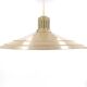 Beige khaki metal pendant light, 70s