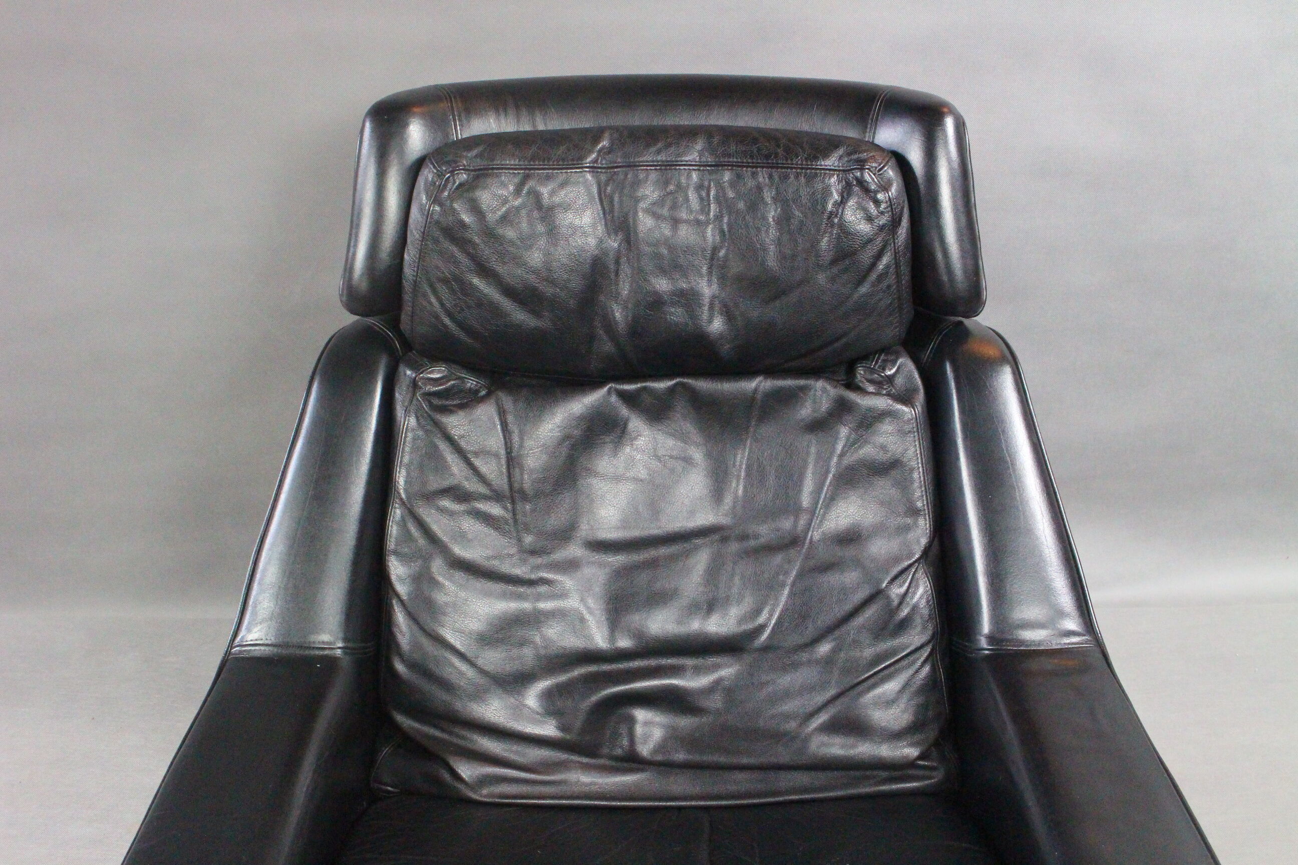 Danish Leather Swivel Lounge Chair by Werner Langenfeld for Esa Møbler, 1960s